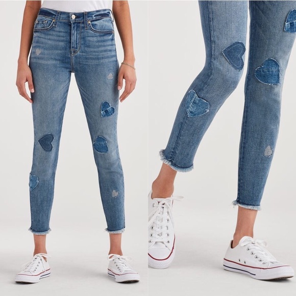 7 for all mankind heart patch jeans